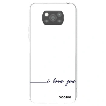 Picasee fekete szilikon tok az alábbi mobiltelefonokra Xiaomi Poco X3 Pro - I love you