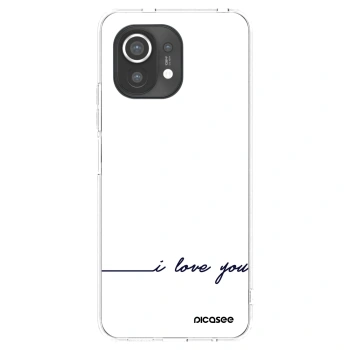 Picasee átlátszó szilikon tok az alábbi mobiltelefonokra Xiaomi Mi 11 - I love you