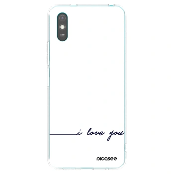 Picasee átlátszó szilikon tok az alábbi mobiltelefonokra Xiaomi Redmi 9AT - I love you
