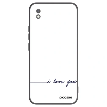 Picasee fekete szilikon tok az alábbi mobiltelefonokra Xiaomi Redmi 9AT - I love you