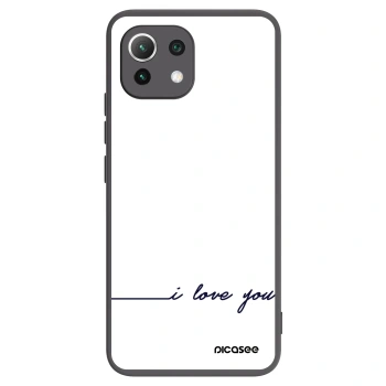 Picasee fekete szilikon tok az alábbi mobiltelefonokra Xiaomi Mi 11 Lite - I love you