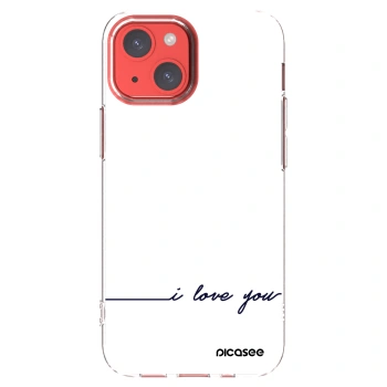 Picasee átlátszó szilikon tok az alábbi mobiltelefonokra Apple iPhone 13 mini - I love you