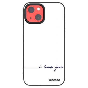 Picasee fekete szilikon tok az alábbi mobiltelefonokra Apple iPhone 13 mini - I love you