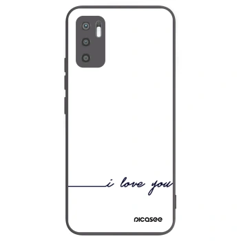 Picasee fekete szilikon tok az alábbi mobiltelefonokra Xiaomi Redmi Note 10 5G - I love you