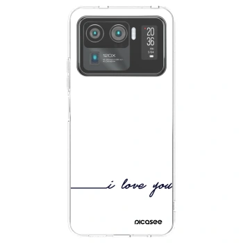 Picasee átlátszó szilikon tok az alábbi mobiltelefonokra Xiaomi Mi 11 Ultra - I love you