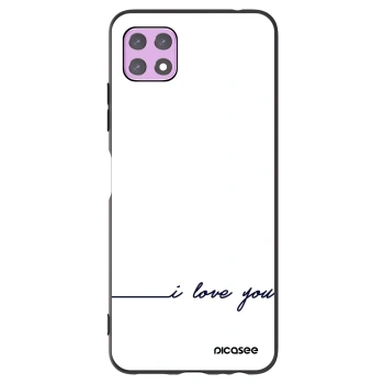Picasee fekete szilikon tok az alábbi mobiltelefonokra Samsung Galaxy A22 A226B 5G - I love you