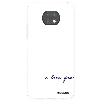 Picasee átlátszó szilikon tok az alábbi mobiltelefonokra Xiaomi Redmi Note 9T - I love you