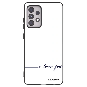 Picasee fekete szilikon tok az alábbi mobiltelefonokra Samsung Galaxy A52s 5G A528B - I love you