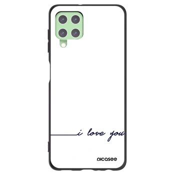 Picasee fekete szilikon tok az alábbi mobiltelefonokra Samsung Galaxy A22 A225F 4G - I love you