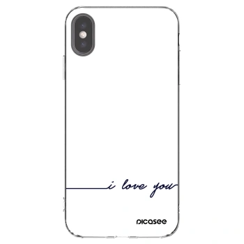 Picasee átlátszó szilikon tok az alábbi mobiltelefonokra Apple iPhone XS Max - I love you
