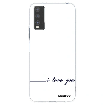 Picasee átlátszó szilikon tok az alábbi mobiltelefonokra Vivo Y20s - I love you