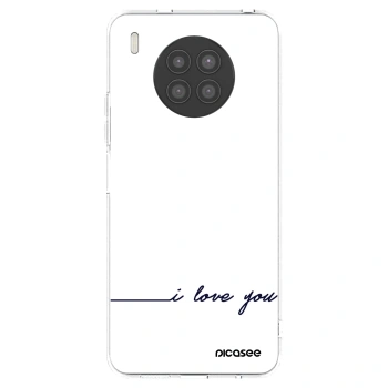Picasee átlátszó szilikon tok az alábbi mobiltelefonokra Huawei Nova 8i - I love you