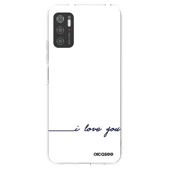 Picasee átlátszó szilikon tok az alábbi mobiltelefonokra Xiaomi Poco M3 Pro 5G - I love you