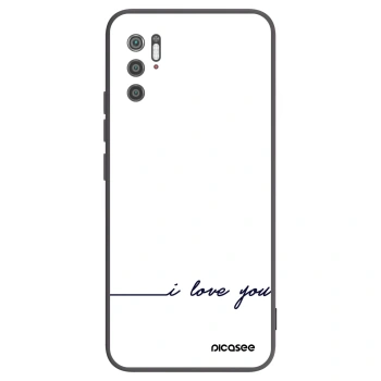 Picasee fekete szilikon tok az alábbi mobiltelefonokra Xiaomi Poco M3 Pro 5G - I love you
