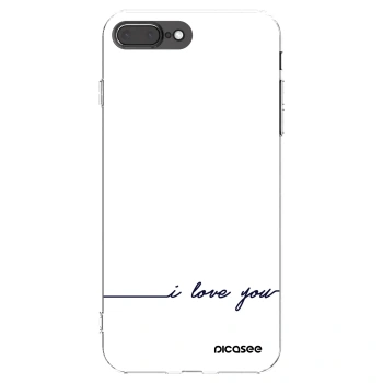 Picasee átlátszó szilikon tok az alábbi mobiltelefonokra Apple iPhone 7 Plus - I love you