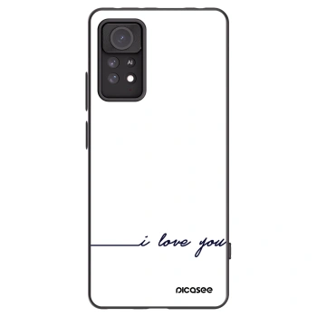 Picasee fekete szilikon tok az alábbi mobiltelefonokra Xiaomi Redmi Note 11 Pro 5G - I love you