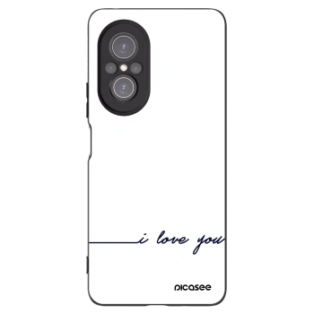 Picasee fekete szilikon tok az alábbi mobiltelefonokra Huawei Nova 9 SE - I love you