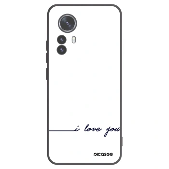 Picasee fekete szilikon tok az alábbi mobiltelefonokra Xiaomi 12 Pro - I love you