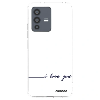 Picasee átlátszó szilikon tok az alábbi mobiltelefonokra Vivo V23 5G - I love you