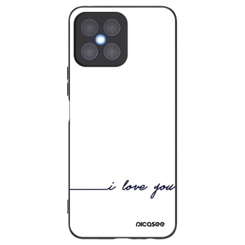 Picasee fekete szilikon tok az alábbi mobiltelefonokra Honor X8 4G - I love you