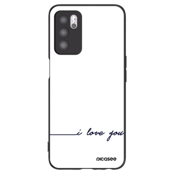 Picasee fekete szilikon tok az alábbi mobiltelefonokra OPPO A16 - I love you