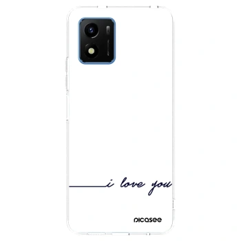 Picasee átlátszó szilikon tok az alábbi mobiltelefonokra Vivo Y01 - I love you