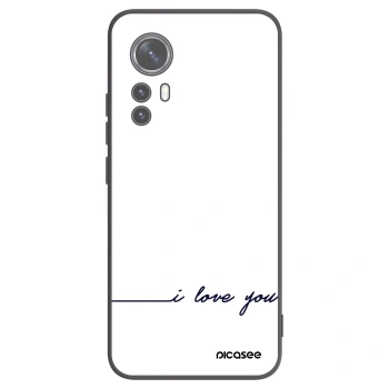 Picasee fekete szilikon tok az alábbi mobiltelefonokra Xiaomi 12X - I love you