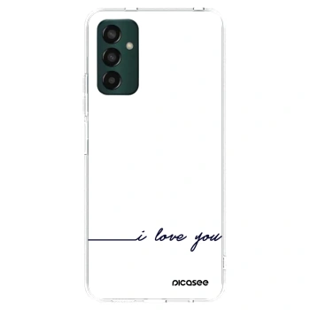 Picasee átlátszó szilikon tok az alábbi mobiltelefonokra Samsung Galaxy M13 M135F - I love you
