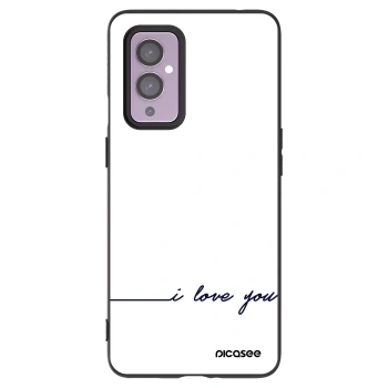 Picasee fekete szilikon tok az alábbi mobiltelefonokra OnePlus 9 - I love you