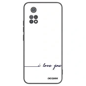 Picasee fekete szilikon tok az alábbi mobiltelefonokra Xiaomi Poco M4 Pro - I love you