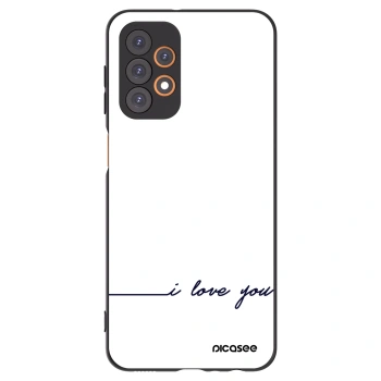 Picasee fekete szilikon tok az alábbi mobiltelefonokra Samsung Galaxy A23 A236B 5G - I love you