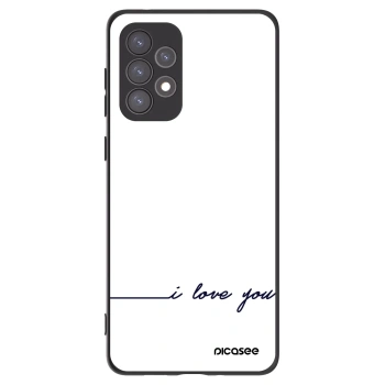 Picasee fekete szilikon tok az alábbi mobiltelefonokra Samsung Galaxy A73 5G - I love you