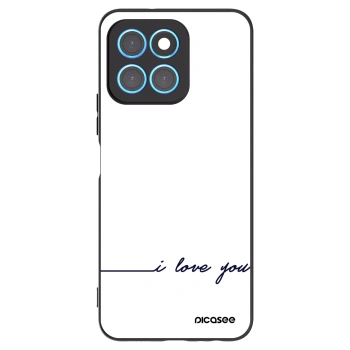Picasee fekete szilikon tok az alábbi mobiltelefonokra Honor X6 - I love you