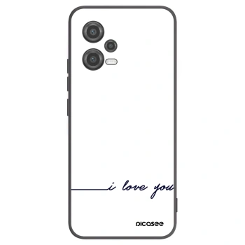 Picasee fekete szilikon tok az alábbi mobiltelefonokra Xiaomi Poco X5 - I love you