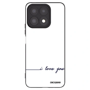 Picasee fekete szilikon tok az alábbi mobiltelefonokra Honor X8a - I love you