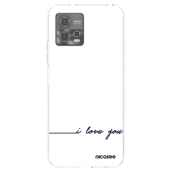 Picasee átlátszó szilikon tok az alábbi mobiltelefonokra Motorola Moto G72 - I love you