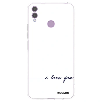 Picasee átlátszó szilikon tok az alábbi mobiltelefonokra Honor 8X - I love you
