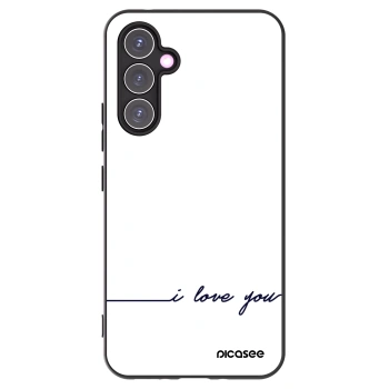 Picasee fekete szilikon tok az alábbi mobiltelefonokra Samsung Galaxy A54 5G A546B - I love you