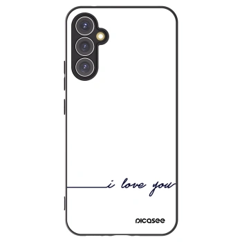 Picasee fekete szilikon tok az alábbi mobiltelefonokra Samsung Galaxy A34 5G A346B - I love you