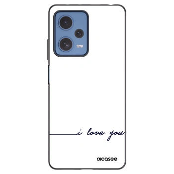 Picasee fekete szilikon tok az alábbi mobiltelefonokra Xiaomi Redmi Note 12 Pro 5G - I love you