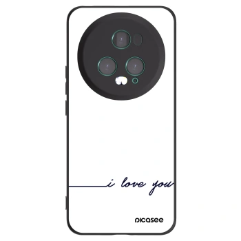 Picasee fekete szilikon tok az alábbi mobiltelefonokra Honor Magic5 Pro - I love you