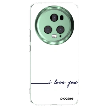 Picasee átlátszó szilikon tok az alábbi mobiltelefonokra Honor Magic5 Pro - I love you
