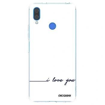 Picasee átlátszó szilikon tok az alábbi mobiltelefonokra Huawei Nova 3i - I love you