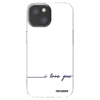 Picasee átlátszó szilikon tok az alábbi mobiltelefonokra Apple iPhone 15 - I love you