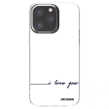 Picasee átlátszó szilikon tok az alábbi mobiltelefonokra Apple iPhone 15 Pro Max - I love you