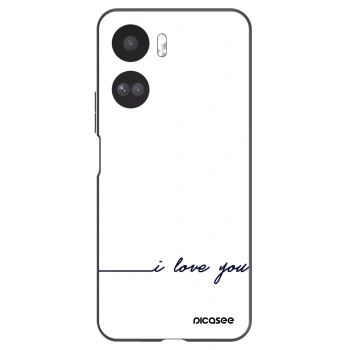 Picasee fekete szilikon tok az alábbi mobiltelefonokra Honor 90 Lite 5G - I love you