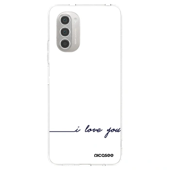 Picasee átlátszó szilikon tok az alábbi mobiltelefonokra Motorola Moto G51 - I love you