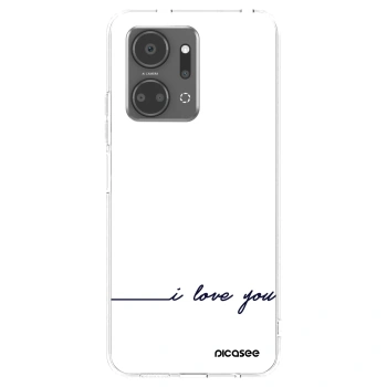 Picasee átlátszó szilikon tok az alábbi mobiltelefonokra Honor X7a - I love you