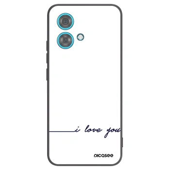 Picasee fekete szilikon tok az alábbi mobiltelefonokra Motorola Edge 40 Neo - I love you