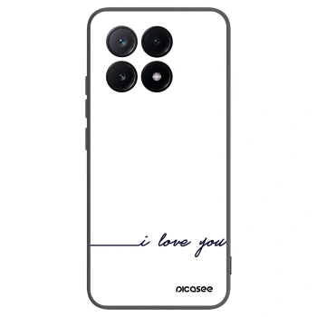 Picasee fekete szilikon tok az alábbi mobiltelefonokra Xiaomi Poco X6 Pro - I love you